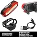 Super Bright Bike Tail LED Light/USB Rechargeable,6 Light Mode Options,Waterproof DBLLXX Helmet Light Accessories Fits on any Bicycles,Easy to Install for Cycling Safety Flashlight