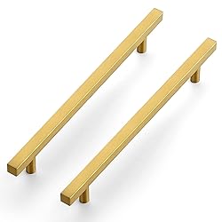 Ravinte 5 Pack Gold Cabinet Handles 8 Inch Brushed