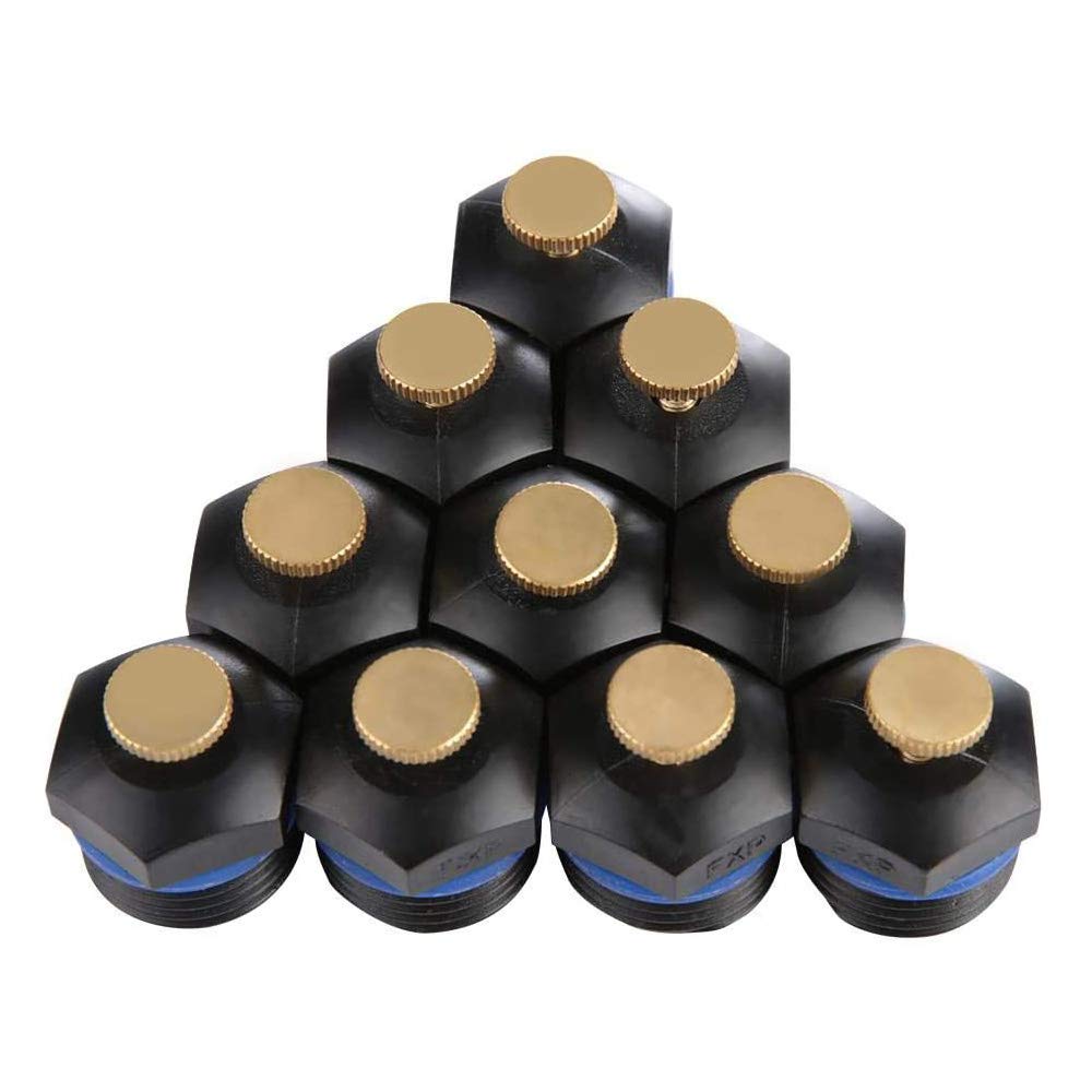 POFET 10pcs 1/2" DN15 Adjustable Micro Irrigation Watering Nozzle，Garden Lawn Sprayer Sprinklers