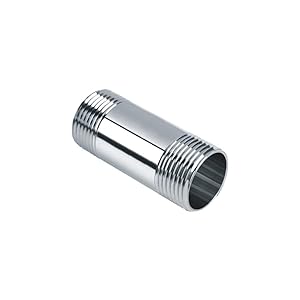 Beduan Stainless Steel Pipe Fittings, 1/2" NPT x 1/2" NPT Male Threaded, 2" Length Nipple Cast Pipe