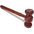 Honbay 1PCS Wooden Judge Hammer Judge Gavel Costume Accessory Justice Costume Accessories Props Wooden Courtroom Gavel for Halloween Cosplay Party