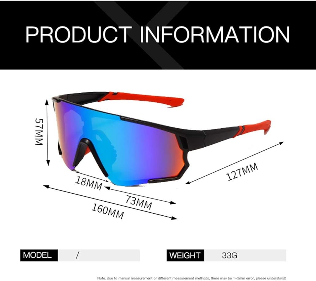 Long Keeper Cycling Glasses with 3 Interchangeable Lenses Polarised Sport Sunglasses Anti-UV400 Windproof Cycling MTB Goggles for Men Women (Grey+Yellow+Green) - Image 4