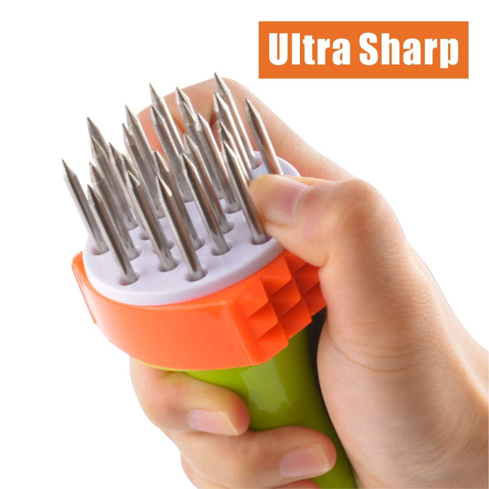 Meat Tenderizer Hammer Ultra Sharp Needle Stainless Steel Blades Kitchen Tool Cookware for Tenderizing Steak Beef Pork Fish Chicken