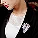 Fablcrew Grape Shape with Man-Made Pearl Pin Brooch Brooch Pin for Silk Scarf Size 3.8×5.4cm