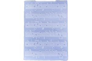 NZJ Christmas Music Note Plastic Embossing Folders for Card Making Scrapbooking and Other Paper Crafts