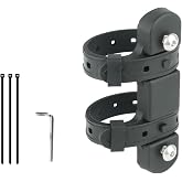 SUKOUSRAM Bike Bottle Cage Mount, Black | Soft Silicone, Adjustable, Water Bottle Mounting Base, For MTB Road Mountain Bicycle
