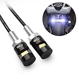 iTimo License Plate Lights 2 White LED Screw Bolt Light Replacement of Back Safety Rear Lights For Auto Motorcycle Car