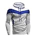 haoricu Mens Shirt, Autumn Winter Men Retro Long Sleeve Hoodie Hooded Sweatshirt Tops Jacket Coat Outwear (Gray, Medium)