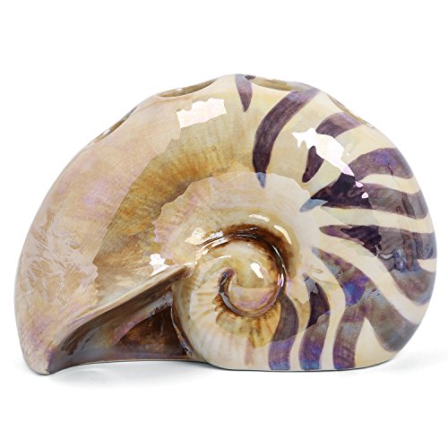 FORLONG FL3015 Purple Sea Snail Conch Ceramic Bathroom Accessories Set of 4:1 Gargle Cups,1 Toothbrush Holders,1 Soap Dishes,1 Soap Dispenser