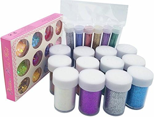 Hulluter 30 Packs Slime Glitter and Sequins Cheap kit Prime Ship
