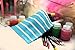 Lunchskins Reusable Zippered Sandwich Bag, Aqua Stripe