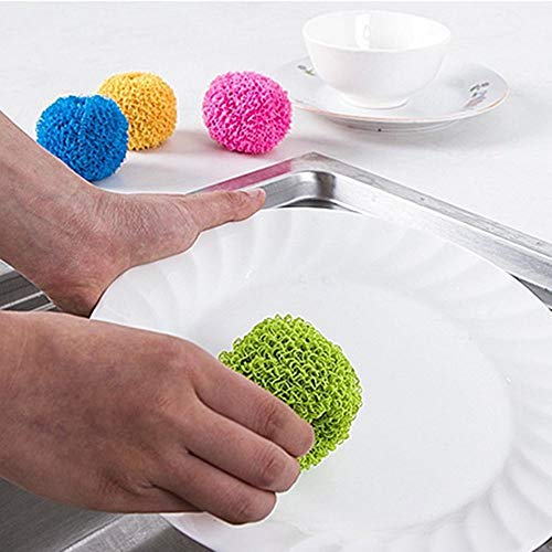 Sponges & Scouring Pads - Dishwashing Brush Multicolour Multifunction Cleaning Ball - Fresh Baby Odor Mamaroo Basketball Back Physical Swimming Toys Balls Poke Machine Squishy Ring With Flow