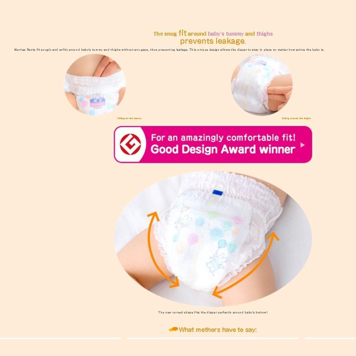 Japanese Diapers Pants Merries XL (Extra Large) 12-22 Kg. 38+6 pcs