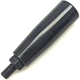 TAMSOI Nylon Revolving Handle with M8 M10 Male Thread Screw Foldable Part Crank Handle Rotating Handle Plastic Knob for Industry Lathe Milling Grinding Machine (M10x80), Black