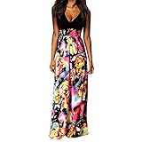 ❤Women Summer Dress,Todaies Womens Casual Dress Sleeveless Scoop Neck Wave Striped Tank Maxi Long Dress 2018 (L, Black 4)