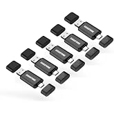 GIGASTONE 64GB Dual USB Flash Drive 5-Pack, USB 3.2 Gen 1, 2-in-1 USB C+A, Speed Up to 100MB/s, Head Cap Design Thumb Drive, Plug &amp; Play for Smartphone/PC/Mac/TV/Car Audio, USB 2.0/3.0/3.1 Compatible