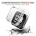 Haojavo Screen Protector Case for Fitbit Versa, Soft TPU Slim Fit Full Cover Screen Protector for Fitbit Versa Smartwatch Bands Accessories