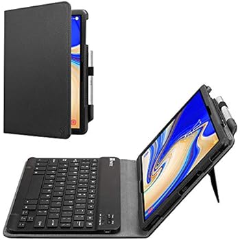 Fintie Folio Keyboard Case for Samsung Galaxy Tab S4 10.5 2018 Model SM-T830/T835/T837, Premium PU Leather Stand Cover with Removable Wireless Bluetooth Keyboard, Black
