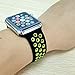 Apple Watch Band ,42MM Sport iWatch Bands Silicone Replacement Wristbands Strap for Apple Watch Series 3 Series 2 Series 1  Sport Edition , M/L Size - Black/Volt Yellow