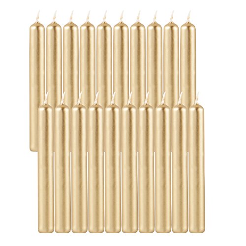 Eika Golden Christmas Tree Candles - Gold - 4 Inches - Made in Germany - (Set of 20)