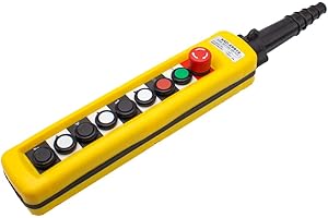 iDili Two-Speed Electric Hoist Crane Lifting Button Driving Control Handle Switch TNHA 8 Pushbutton Pendant Control Station X