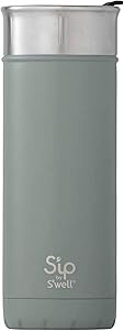 S'ip by S'well Stainless Steel Travel Mug Double-Layered Vacuum-Insulated Food and Drinks Cold and Hot - with No Condensation - BPA Free Water Bottle, 16oz, Clean Slate