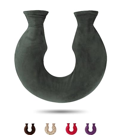 U Nackenwärmflasche mit Bezug Flanell Waschbar Wärmekissen Nacken Rücken Schulterschmerzen