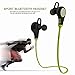 Bluetooth Headphones, HC Wireless Bluetooth Earbuds Headset Earphones Noise Cancelling,Running, Exercise,Hiking Sports;Sweatproof. Suitable for IOS & Android Devices(Green)