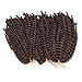 BeautyGrace Pack of 3 Marlybob Crochet Braids Hair Ombre Afro Kinky Curly Braiding Hair Extensions for Girl Women(8