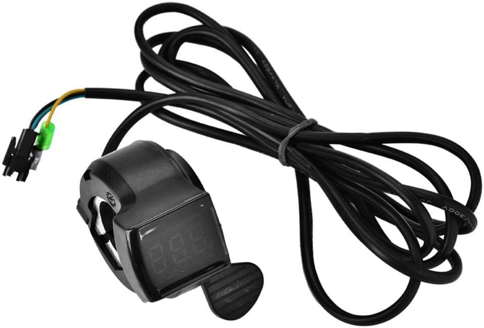 Asixx Ebike Throttle, 12V - 99V Ebike Scooter Thumb or Bicycle Thumb Throttle on Left/Right Handle, Compatible with 22.5 mm Handlebar