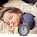 ECVISION Handmade Classic Small Round Silent Table Snooze Wood Alarm Clock with nightlight-Black Walnut Wooden Clock