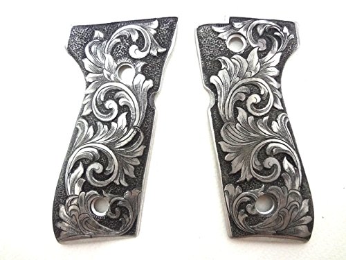 Paras aluminum hand engrave beretta 92fs grips flower #…