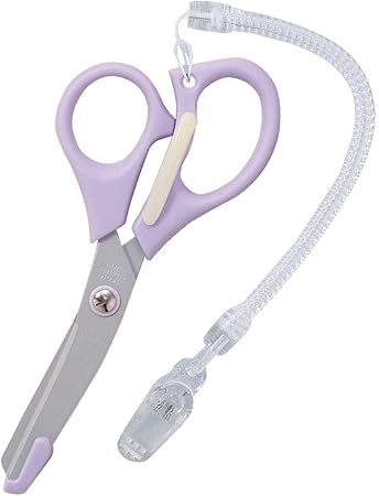 Amazon ナースリー 伸びるハサミnew 日本製 フッ素加工 ステンレス 安全ガード付 コイルストラップ付 ナースグッズ 医療用はさみ 看護 介護 事務用 工作用ハサミ 全11色 ラベンダー a Nursery ナースリー はさみ