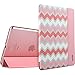 iPad mini/iPad mini 2/iPad mini 3 case, ESR the Beat Series Trifold Flip Smart Cover with [Stand Function][Aesthetic Print][Auto Wake/Sleep] for iPad mini 3/2/1(Pink Chevron)