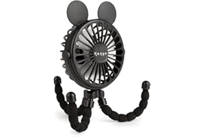 Keweis Stroller Fan Mini Handheld Octopus Fan Baby Fan with Flexible Tripod Wrapped on Stroller, Car Seat, Student Bed, Bike USB Rechargeable Fan, Desk Fan for Office and Baby Room or Outdoor