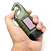 MECO 2 Pack Hand Crank & Solar Flashlight, Rechargeable Emergency LED Torch Carabiner Dynamo with Quick Snap Clip for Camping Outdoor Climbing Hiking, Army Green