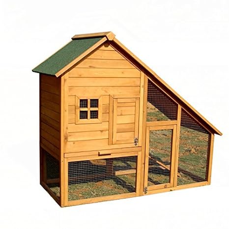 Buy Aleko Wooden Pet House Poultry Hutch Rabbits Chickens Hen Coop