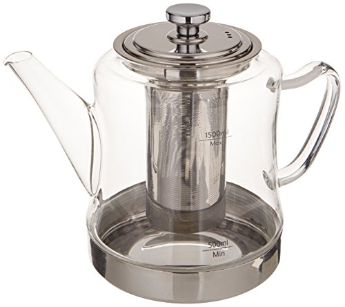 Uniware 1800ml Hop Topt Glass Kettle with Filter [A10049]