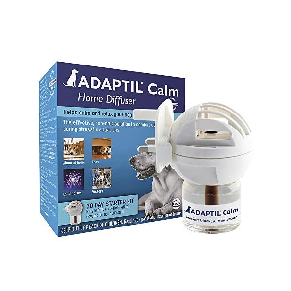 ADAPTIL-Calm-Home-30-Day-Starter-Kit-48ml ADAPTIL Calm Home Diffuser with 30 day refill - comfort, calming & anxious dog, anti-stress, White, 48 ml (Pack of 1)
