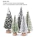 JUNKE 18 PCS Miniature Christmas Tree Small Artificial Miniatures Sisal Snow Frost Trees, Diorama Models, Micro Scenery Landscape Architecture Trees for Christmas Crafts Tabletop Decor