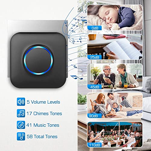 Door Chime Bistee Wireless Door Alarm Contact Sensor Door Open Bell 600