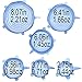 Kuke Silicone Stretch Lids,6 pcs Multi Size Reusable Containers Covers for Pots Cans Bowls Mugs and Mason Jars,Preserve Food,Dishwasher and Freezer Safe