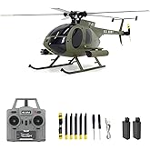 GoolRC C189 RC Helicopter, 4CH Remote Control Helicopter, 1:28 Scale 2.4GHz MD500 RC Aircraft with 6-Axis Gyro, Brushless Motor, One Key Take Off/Landing, 2 Batteries for Adults (Green)