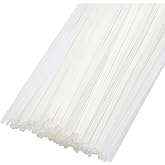 BENECREAT 150Pcs 11.2inch Hot Melt Resin Strips, 1~2mm Wide White Thermal Glue Strips for Book Binding Repair Hot Melt Bindin