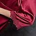SUNBABY Women Sexy Silk Satin Robe Camisole Pajama Dress Two Piece Suit Sleepwear (M, Burgundy)