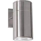 AFX Everly 8" Outdoor LED Wall Sconce - Adjustable CCT - Satin Nickel