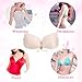 IH-TECH Adhesive Bra, Push Up Strapless Bra with Drawstring Reusable Invisible Silicone Backless Bras for Women (Nude, Cup D)