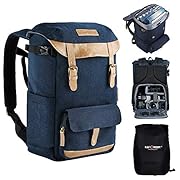 K&F Concept Kamerarucksack Rolltop Fotorucksack Wasserdicht Robuste Rucksack-Stofftaschen aus Stoff für…