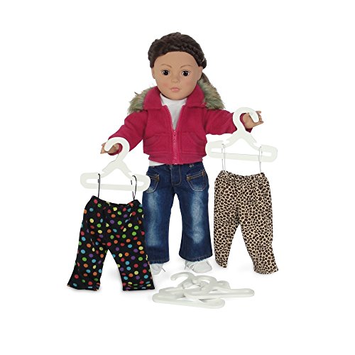 18-inch Doll Furniture | Wooden Doll Clothes Hangers for Closets Armoires | Fits 18" American Girl Dolls