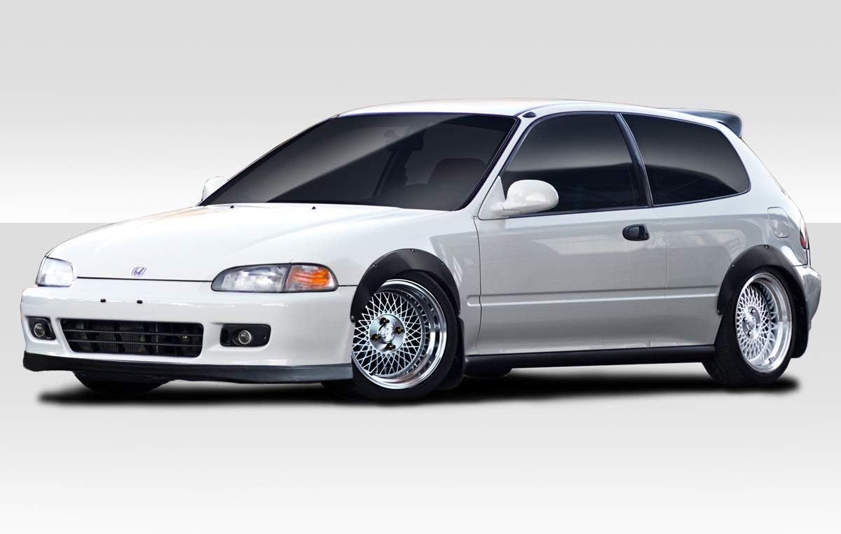Amazon Com Extreme Dimensions Duraflex Replacement For 1992 1995 Honda Civic 2dr Hb J Spec Fender Flares 4 Piece Automotive